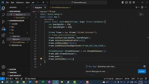 Code Google Chrome Dinosaur Game in Java