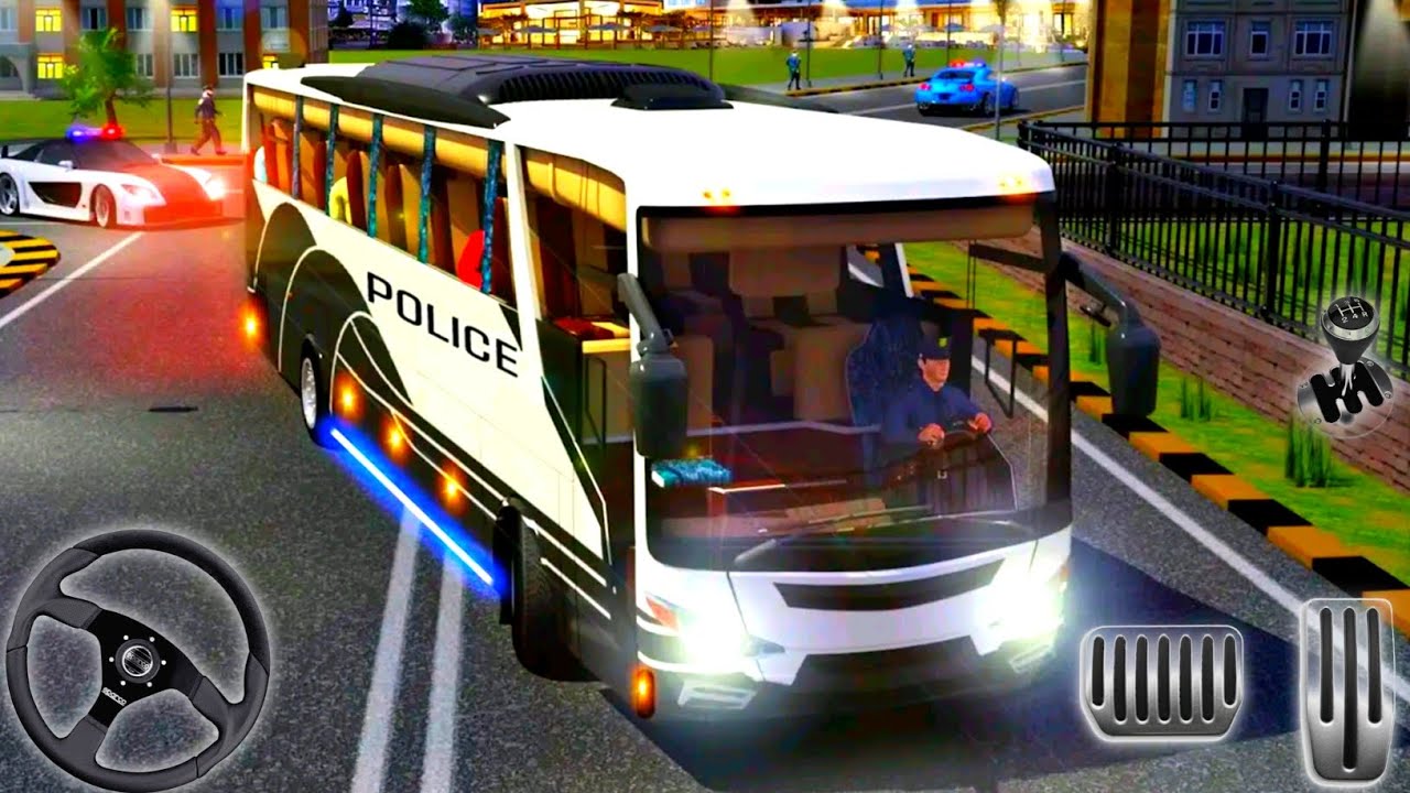 Police Bus Driving Simulator 2024 - Indian Police Bus Service Driver [Android Gameplay]