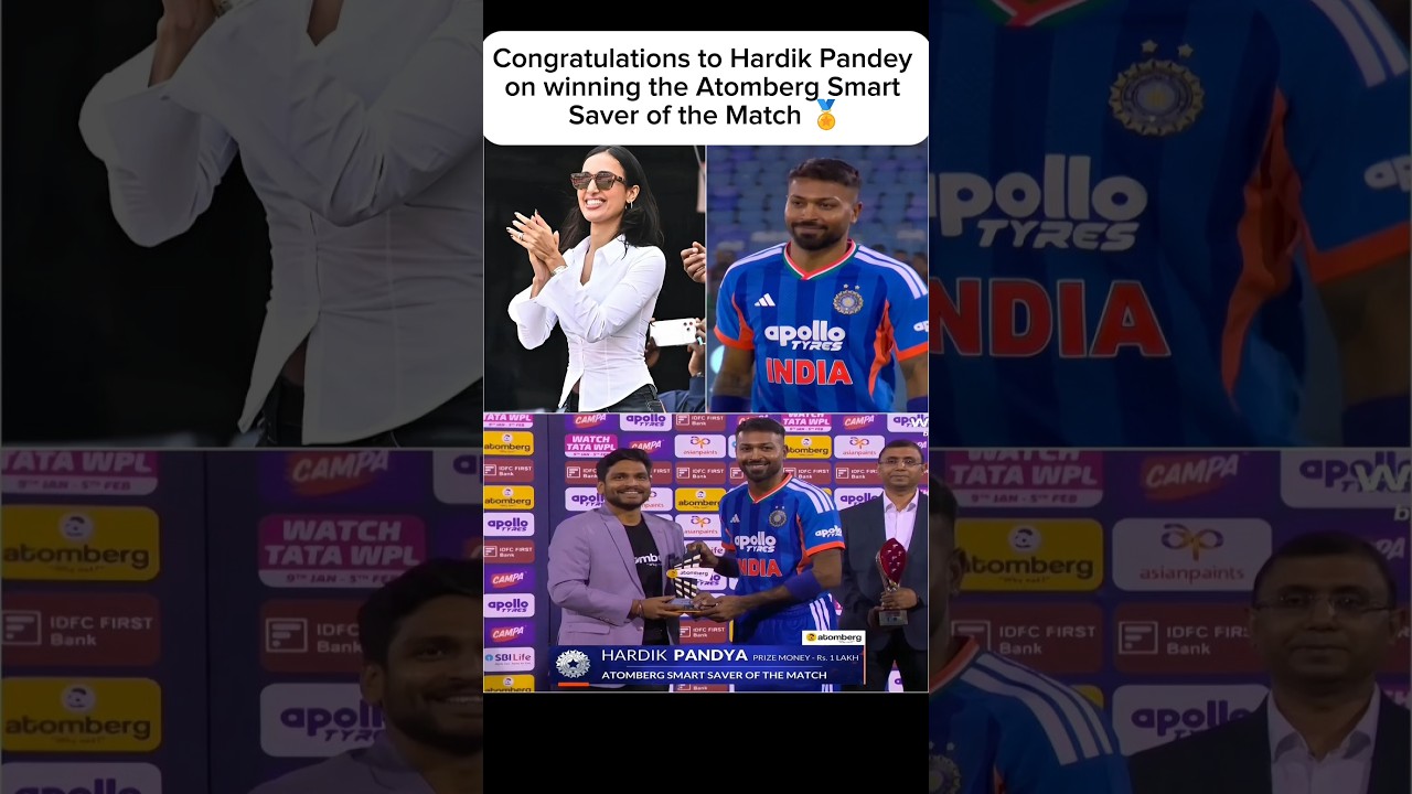 Congratulations to Hardik Pandey on winning the Atomberg Smart Saver of the Match 🏅