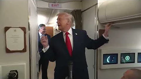 President Trump Gaggles with Press on Air Force One, Dec  9, 2025