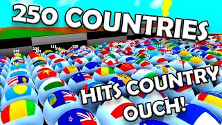 250 COUNTRIES MARBLE BATTLE RACE  HITS COUNTRY BALLS OUCH! 1 EP