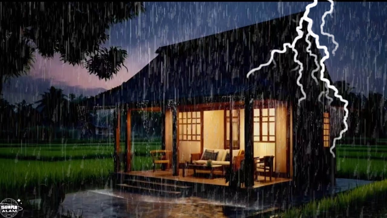 Lluvia Relajante Para Dormir - Sonido de Lluvia y Truenos en el Techo ...