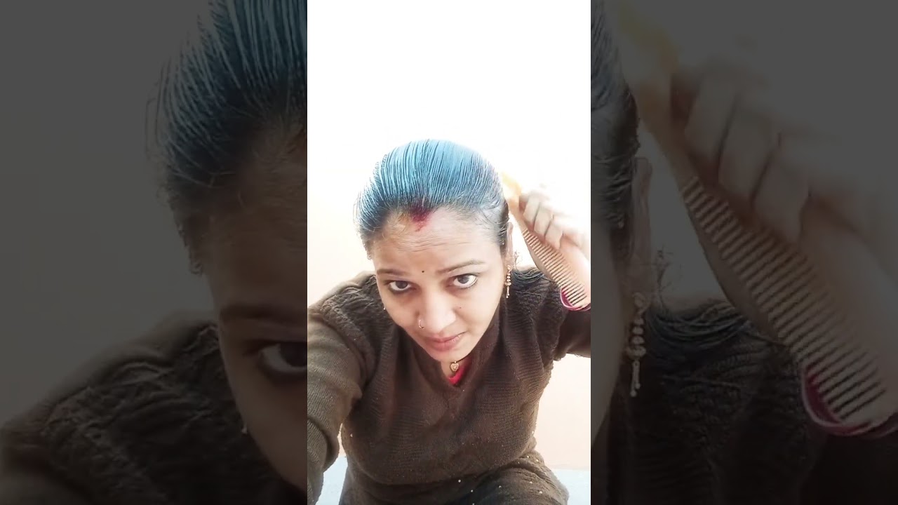 heavy hair oiling sleek combing 