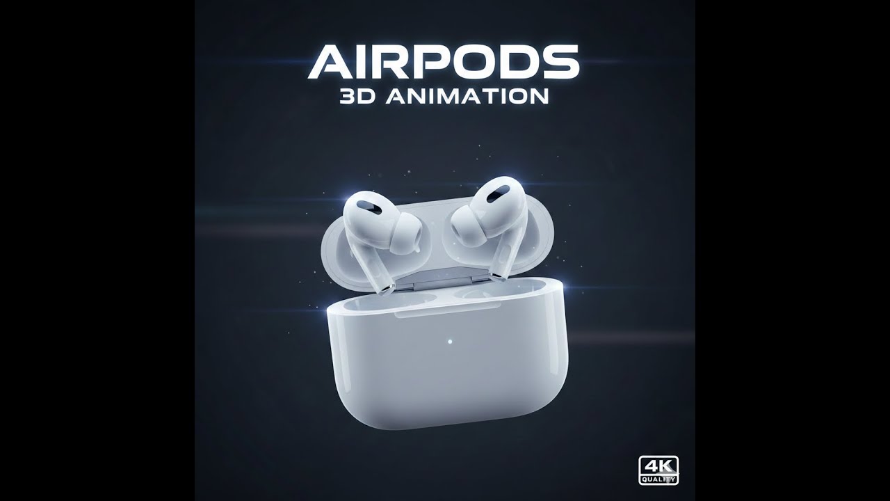 AirPods 3D Animation | Realistic Product Animation (Reel)