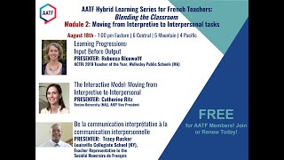 AATF Hybrid Learning Series: Session 2: Moving from Interpretive to Interpersonal Tasks