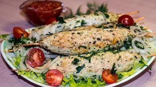 Люля-кебаб из куриного фарша в духовке Люля-кебаб из куриного фарша в духовке