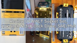 Review DEWALT Socket Set, 1/4-Inch & 3/8-Inch Drive, SAE/Metric, 34-Piece (DWMT73804)