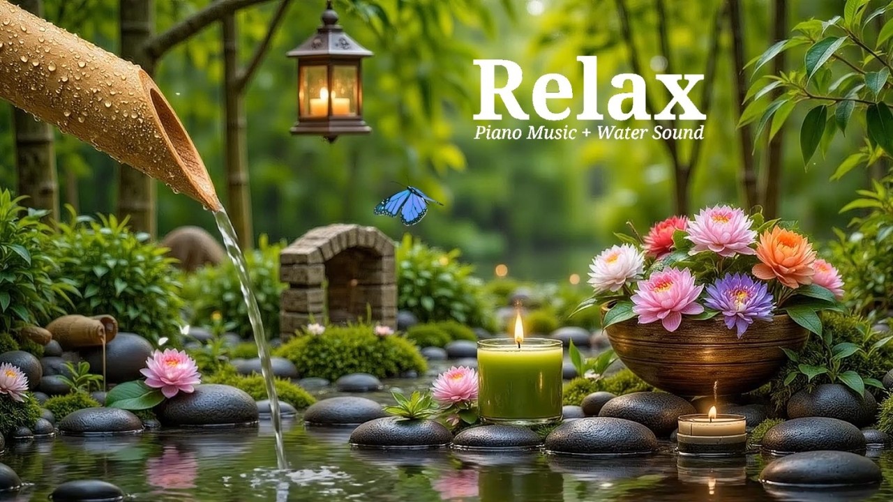 Soothing Piano Music & Water Sounds 🌿 Calm Mind, Healing Meditation & Deep Restful Sleep