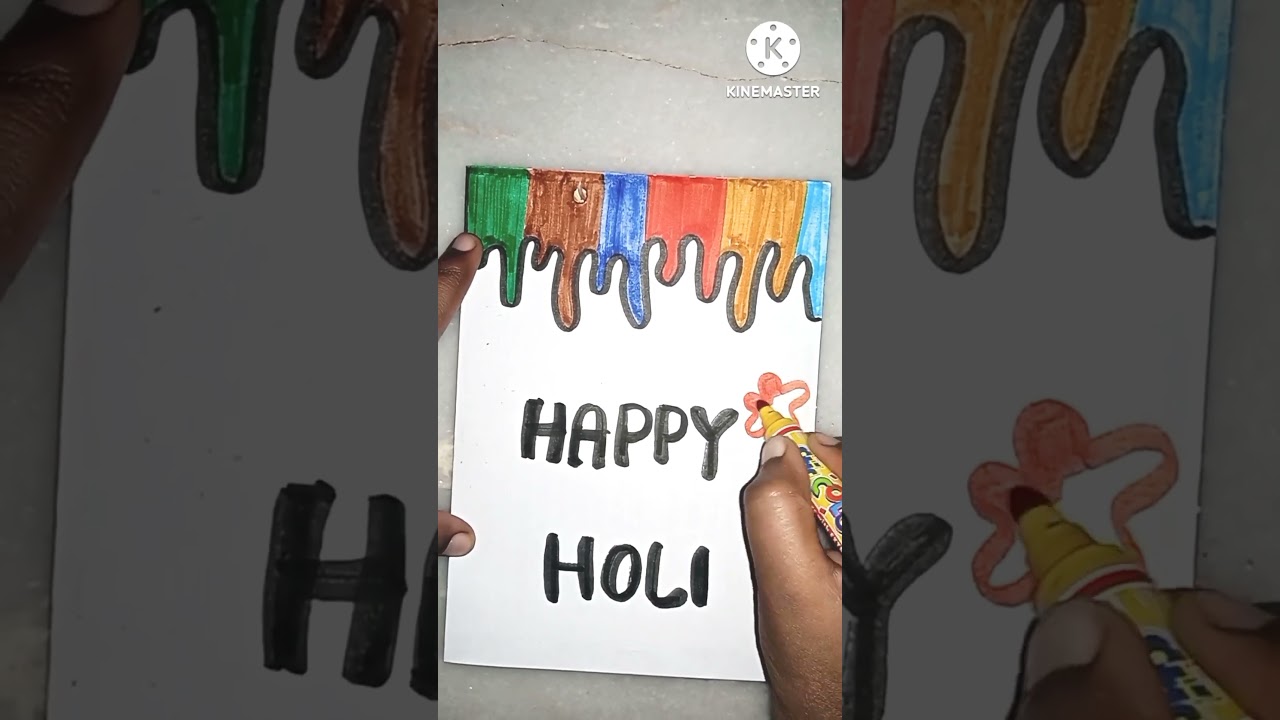 white paper holi greeting cards