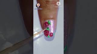 Simple Roses Nail Art #nailsbyamrita #easynailart #shorts