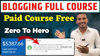 Blogging Full Course for Beginners | Free Blogging Course in Hindi | Blogging Full Course 2023