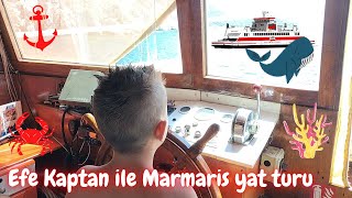 Efe Kaptan ile Marmaris YAT TURU (Akvaryum Koyu) (Eğlence & Çocuk & Macera & Oyun)