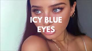 icy blue eyes