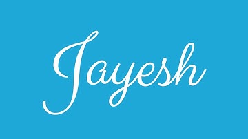 Learn how to Sign the Name Jayesh Stylishly in Cursive Writing