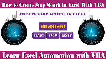 #183-Learn VBA: How to Create Stop Watch in Excel With VBA