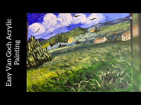 Paint like Van Gogh Acrylic painting for beginners clive5art