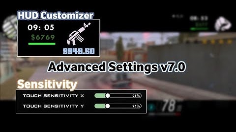 GTA SA Android: Advanced Settings v7.0 | Custom HUD - Plugin Mod