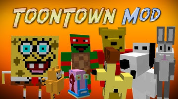Minecraft Mod: SPONGEBOB, NINJA TURTLES, TOM&JERRY (ToonTown Mod)