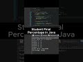 Student Final Percentage in Java #study #java #coding