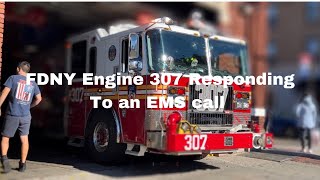 FDNY Engine 307 Responding to an EMS Run