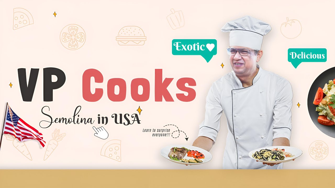 Celebrity Chef Vijay Prakash | Cooking Semolina Pudding with Sautéed Vegetables in USA