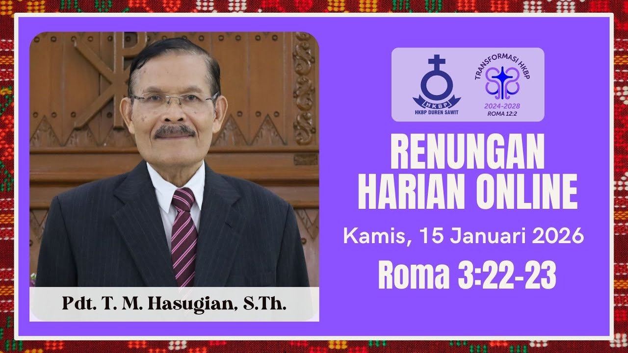 Renungan Harian Online HKBP Duren Sawit 15 Januari 2026