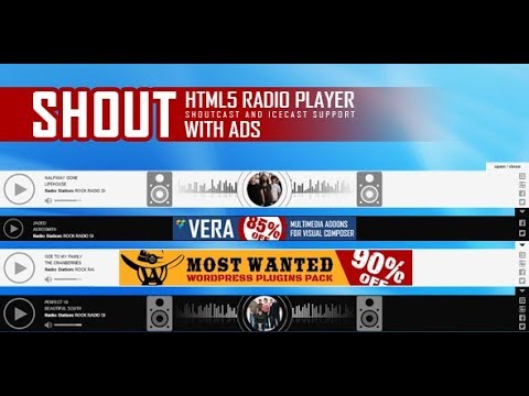 SHOUT - HTML5 Radio Player With Ads - How To Use It