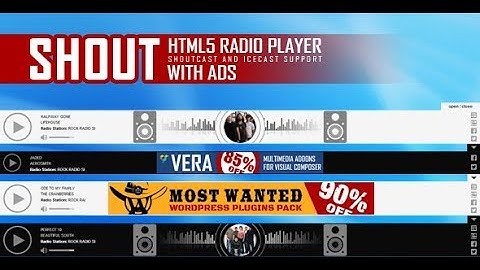 SHOUT - HTML5 Radio Player With Ads - How To Use It