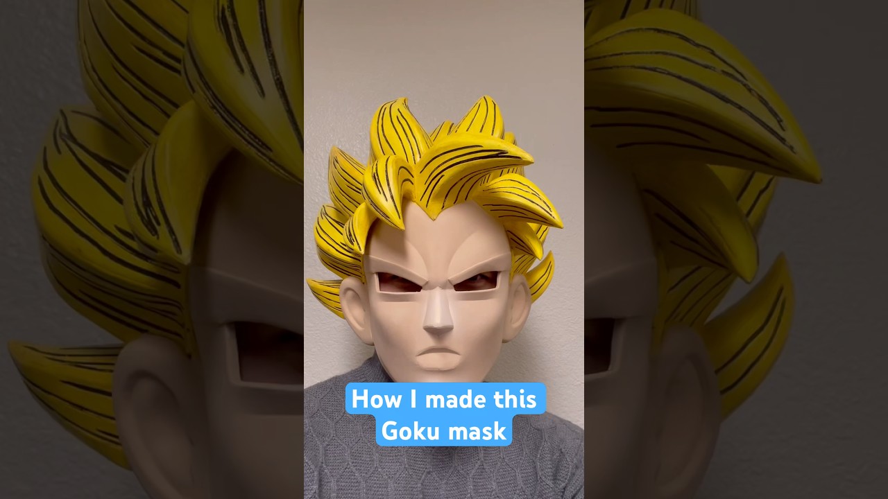 How I made this Goku mask #Goku ￼#DragonBall ￼#Cosplay ￼#Craft ￼#DIY ￼#evafoam #Pepakura #foamcraft