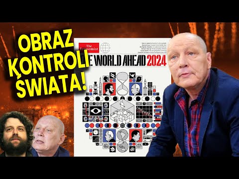 Obraz Kontroli Świata! Okładka The Economist 2024 - Jasnowidz Jackowski i Ator Przepowiednie Analiza