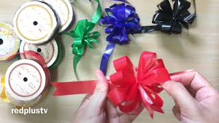 How To Make An Easy Gift Ribbon Bow Step by Step Pompom Pom Pom Pom Must Watch #ribbon #simple #DIY