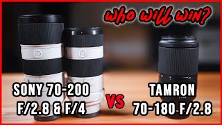 Tamron 70-180 f/2.8 vs Sony 70-200 f/2.8 G Master vs Sony 70-200 f/4 G