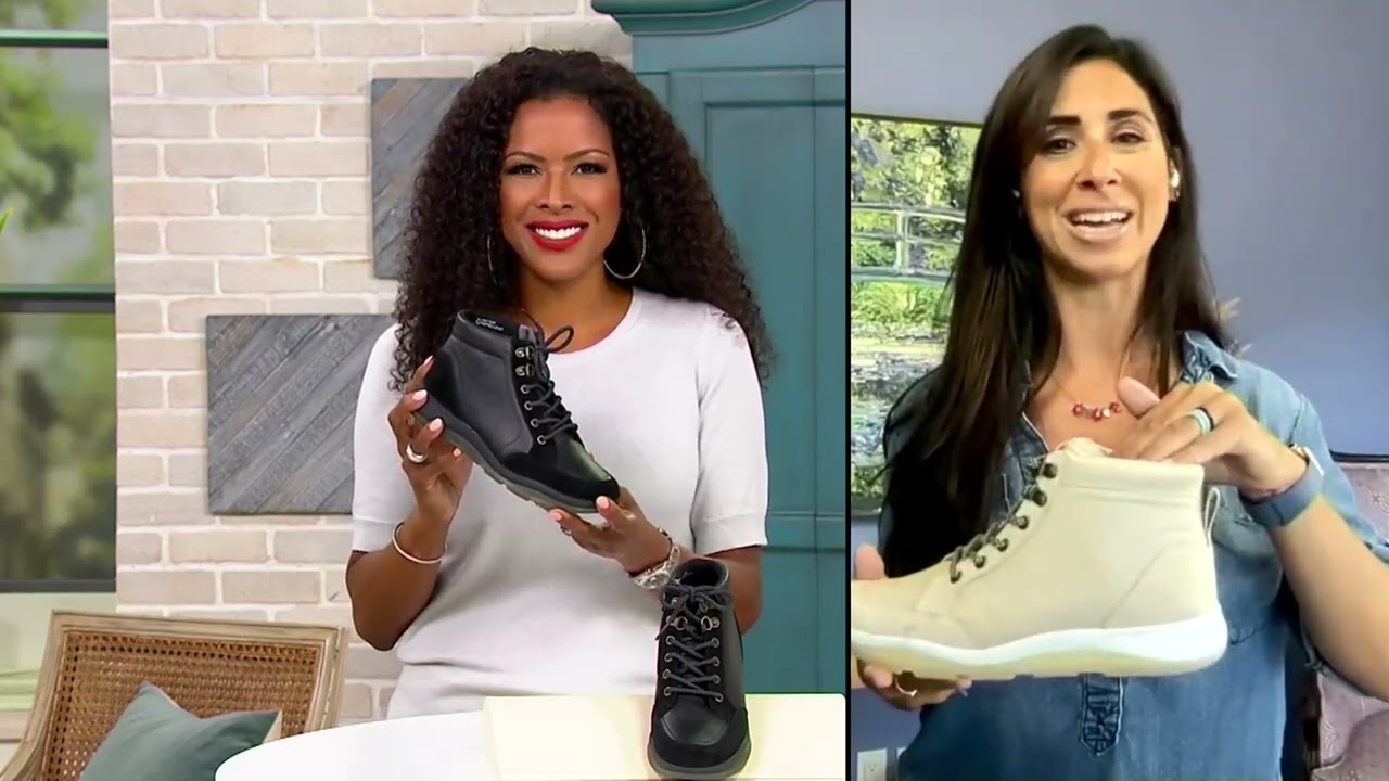 Vionic Leather Lace-Up Hikers - Whitley on QVC