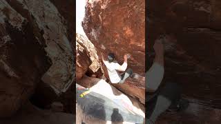 Bitch Slap 5(V9), Kraft Boulders, Red Rock