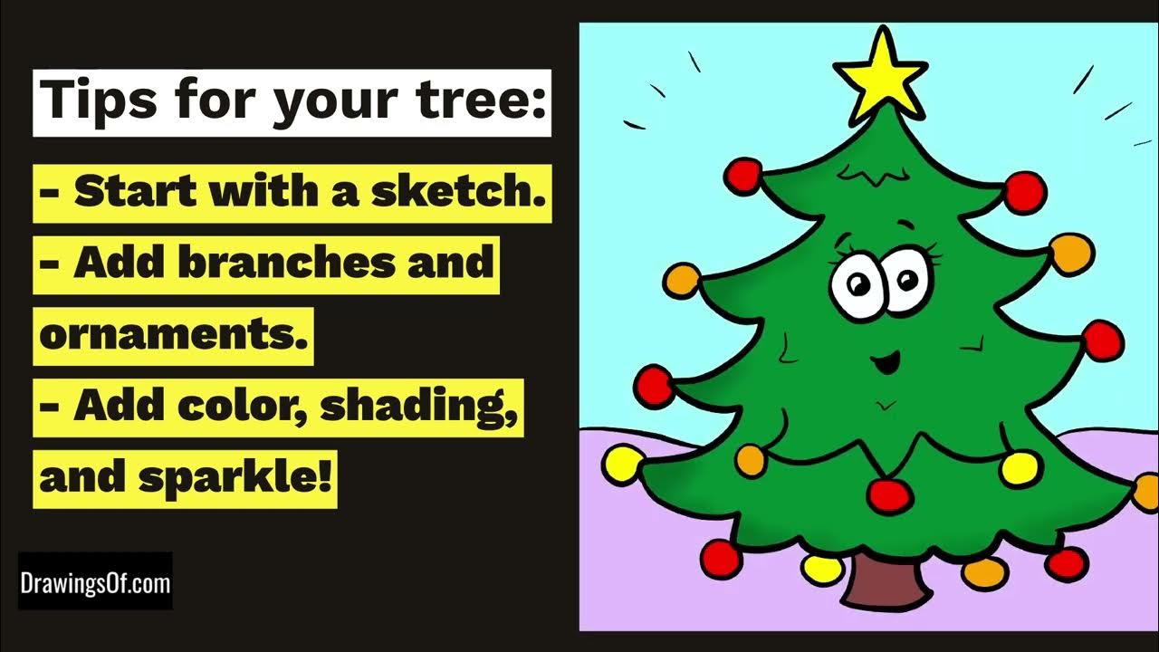 How to Draw a Christmas Tree YouTube
