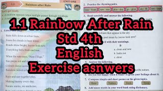 1.1 Rainbow After Rain  | English Balbharati |Grade 4 | Full Exercise Explaination| Marathi Meaning