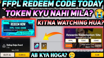 TOKEN KYON NAHIN MILA 😭 FFPL KITNA WATCHING HUA THA? 😱 FFPL REDEEM CODE TODAY 🤯 FF REDEEM CODE TODAY