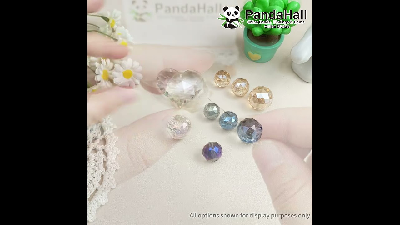 Подвеска из гальванизированного стекла с бусинами 