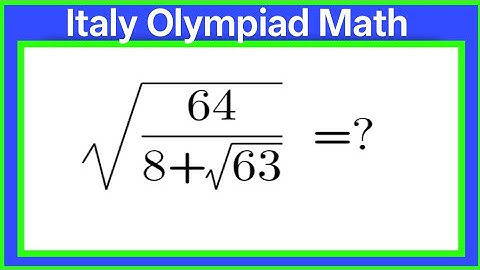 Italy | A Super  Radial Algebra Olympiad Math problem | Square Olympic Math  | Can you solve this?