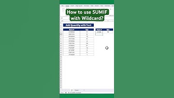 How to use wild card in SUMIF function to sum values if cell contains specific text? #excel