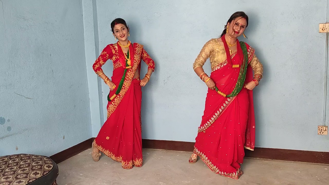 Chitikai Bha Chu Re | Teej special 2078| Dance cover by Ambika & Bidhya 🤭😜