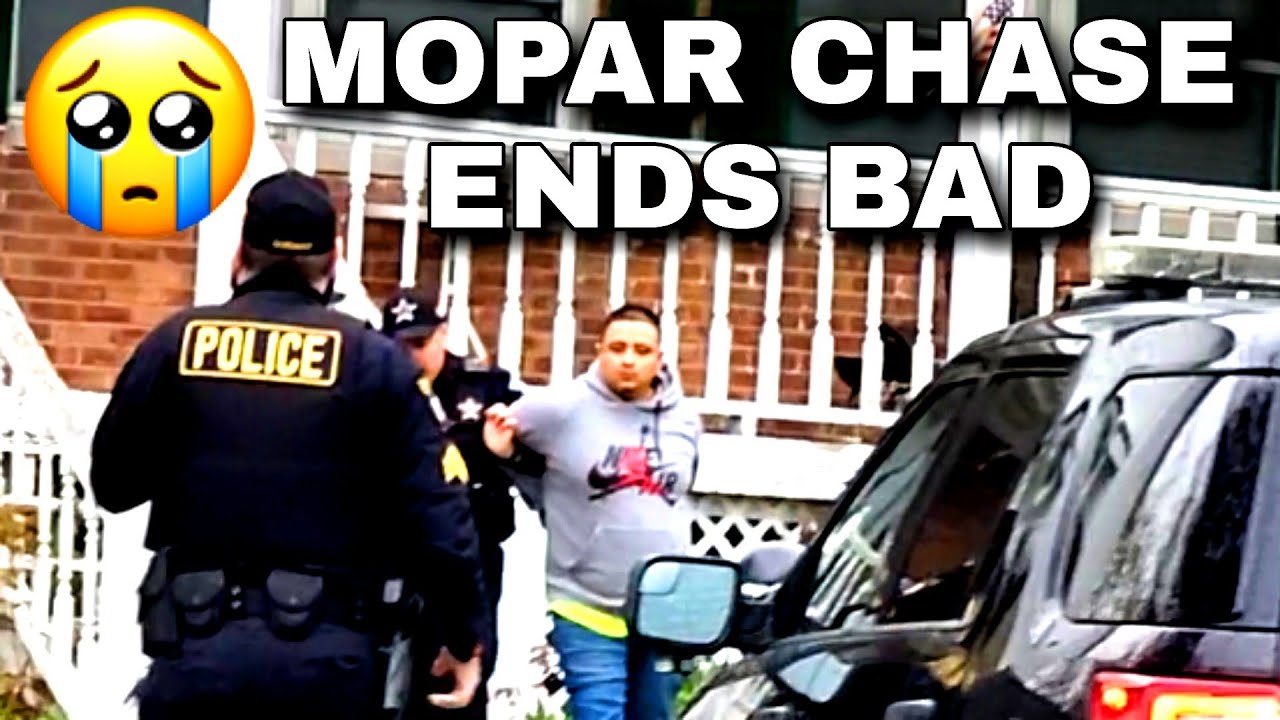 MOPAR HIGH SPEED POLICE CHASE ENDS BAD HITS A BABY - YouTube