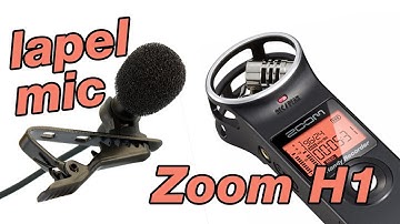 Zoom H1 Recorder and Powerdewise lapel microphone. Lavalier mic for vlogging.
