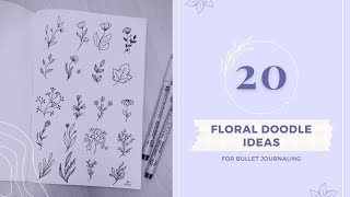 20 quick & easy botanical doodle ideas for bullet journaling #doodle #bujo #howtodraw #botanical