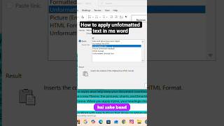ms word me unformatted text kaise kare | #msword #shortsfeed #shorts