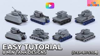 Lego Mini Vehicles - Part 13 Tanks  (Tutorial)