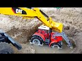 트랙터 구출놀이 포크레인 중장비 자동차 장난감 트럭놀이 Tractor Rescue with Excavator Car Toy