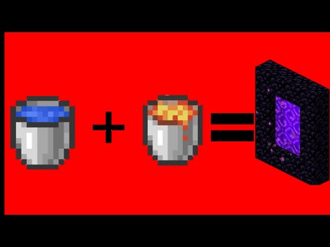 How to make a nether portal with buckets (Terrible tutorial)