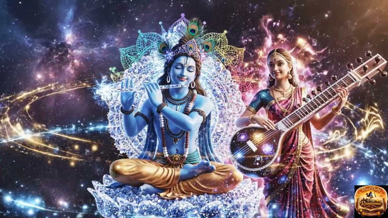 Radha Krishna Divine Flute 🎶 | Peaceful Vrindavan Instrumental