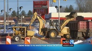 Crews continue to work on 28th Street water main break